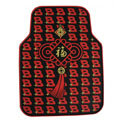 Nation Chinese Knot Universal Automotive Carpet Car Floor Mats Rubber 5pcs Sets - Red